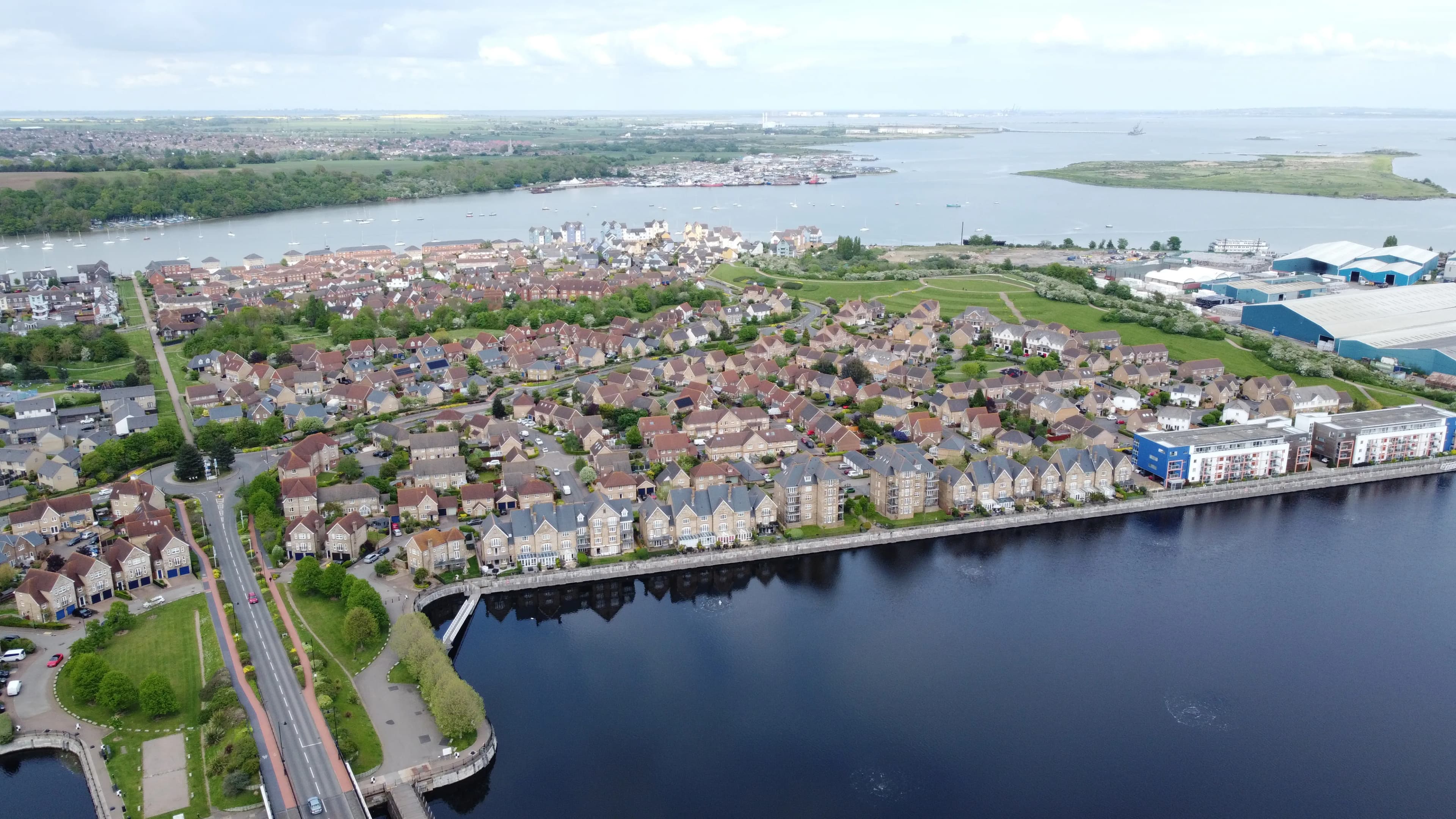 Waterfront promenade on St Mary's Island